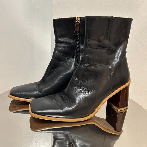 ALOHAS Shoes - Alohas West Vintage Black Leather Ankle Boots